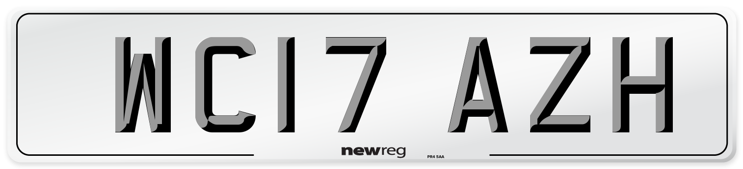 WC17 AZH Number Plate from New Reg